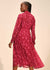 Tie Neck Pleated Midi Button Front Dress