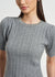 Jewel Neck Short Sleeve Cable Sweater