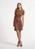 Short Sleeve Sequin Mock Neck Sweater Dress