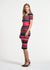 Elbow Sleeve Striped Sweater Midi Dress