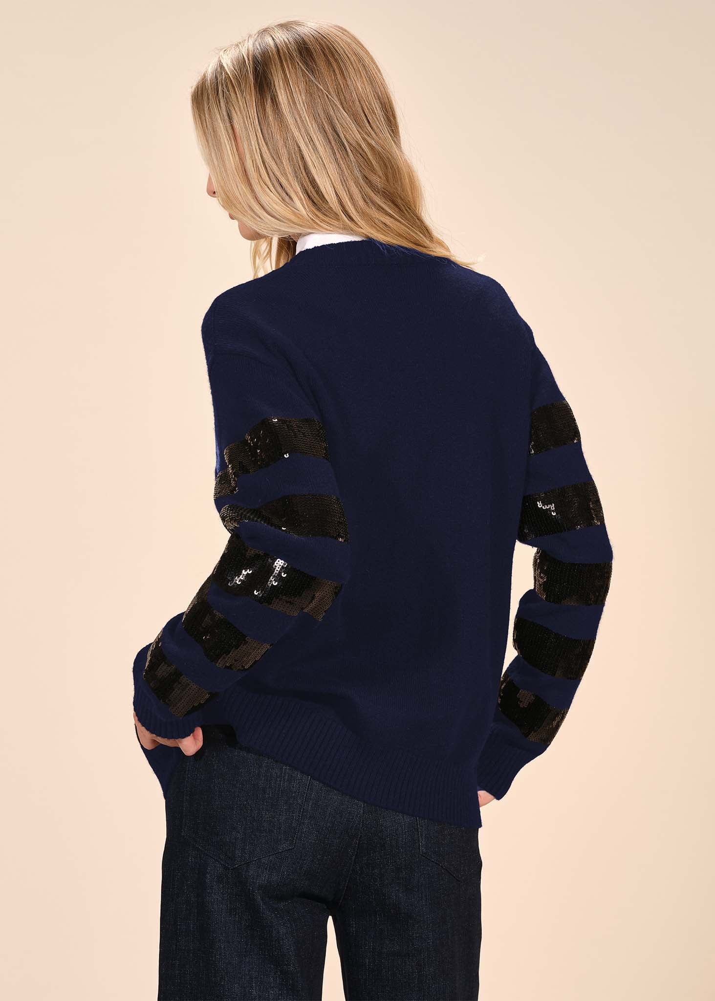 Striped Sequin Cardigan