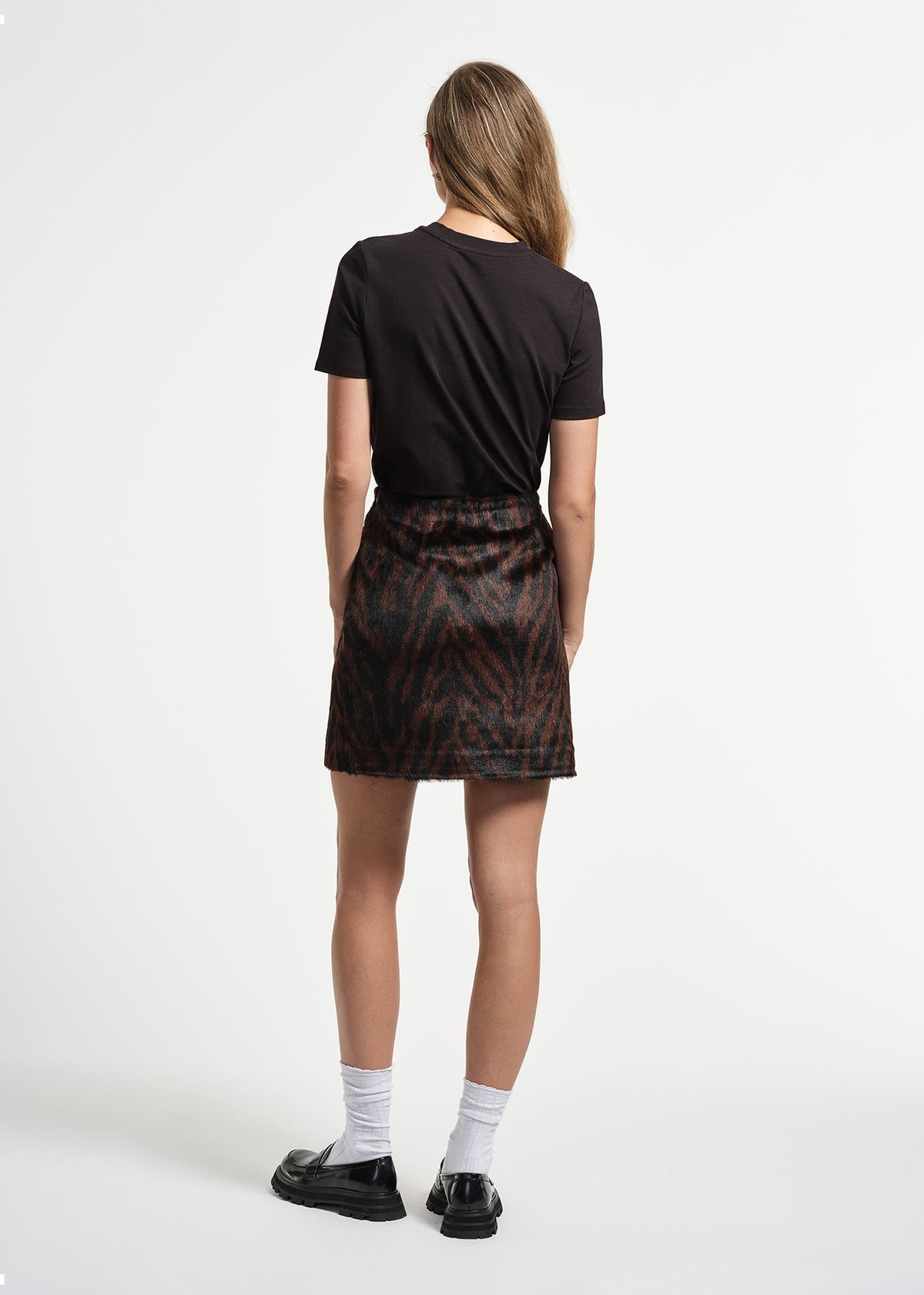 Faux Fur Mini Skirt