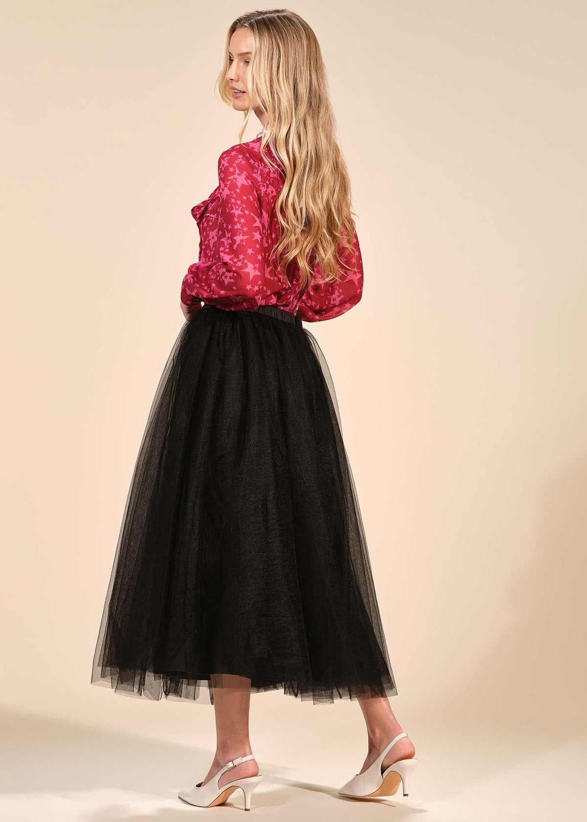 Tulle Full Midi Skirt