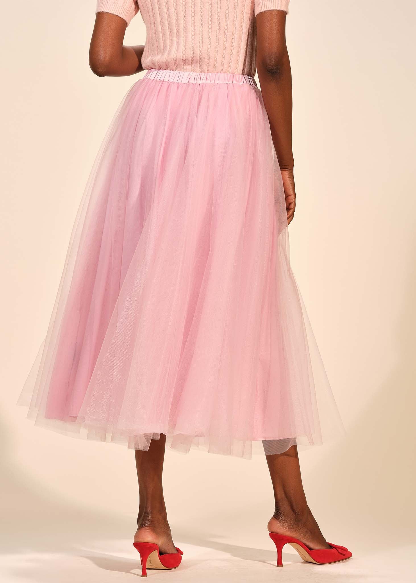 Tulle Full Midi Skirt