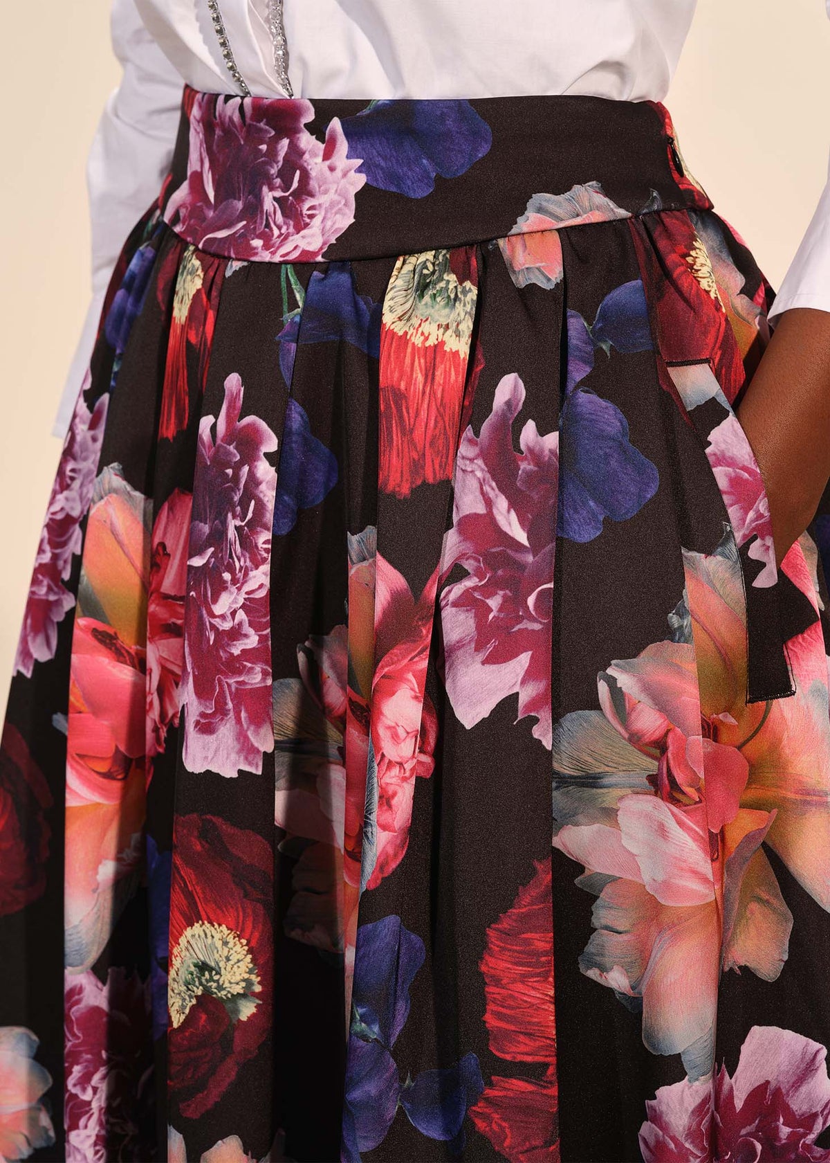 Satin Midi Skirt