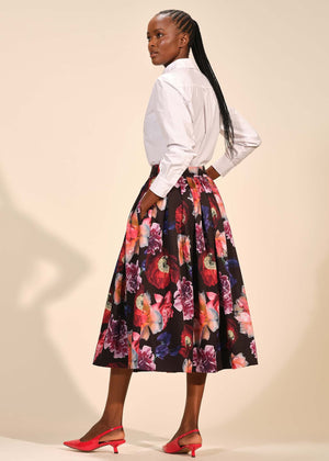 Satin Midi Skirt