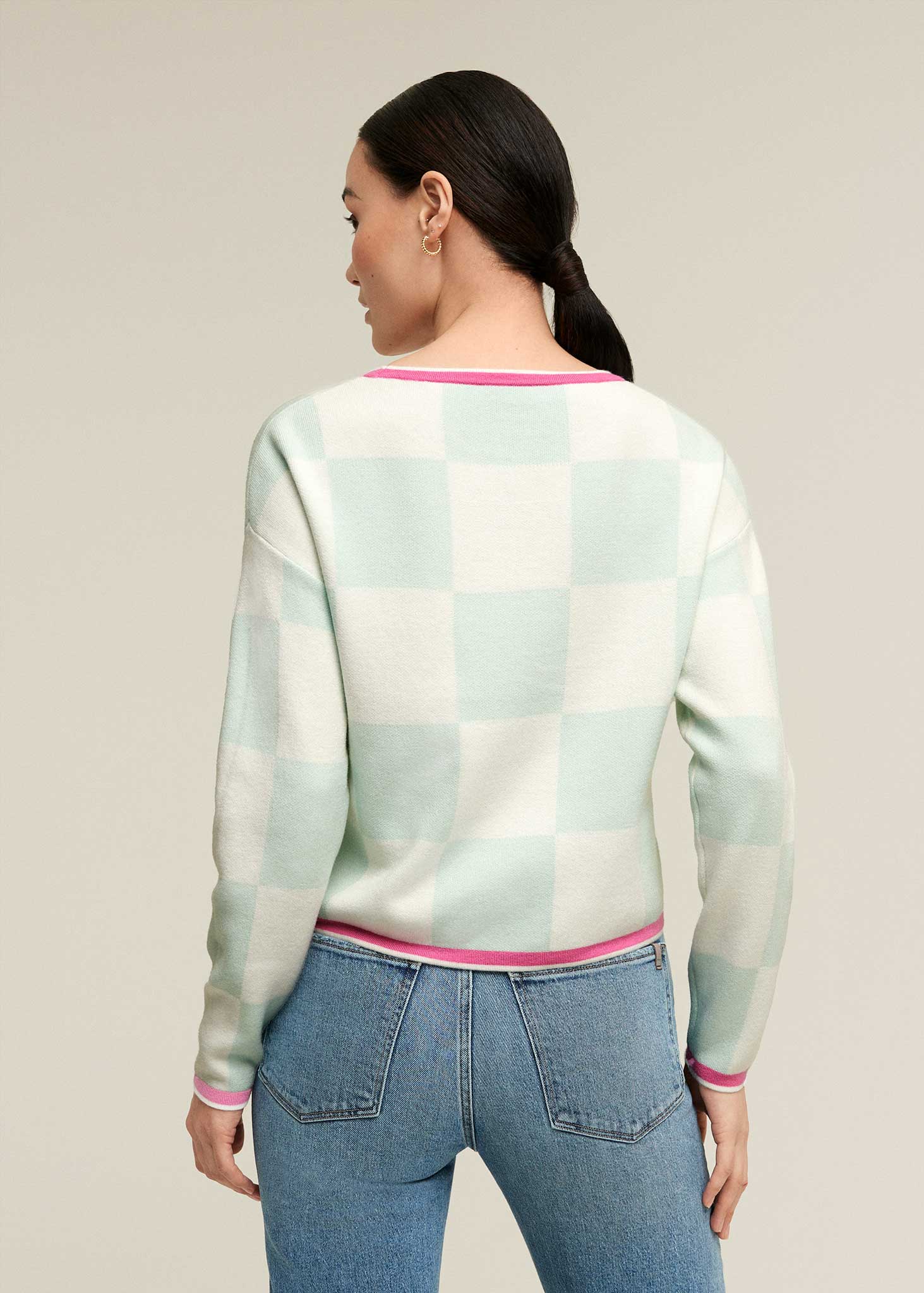 Isaac Mizrahi Checker Board Sweater