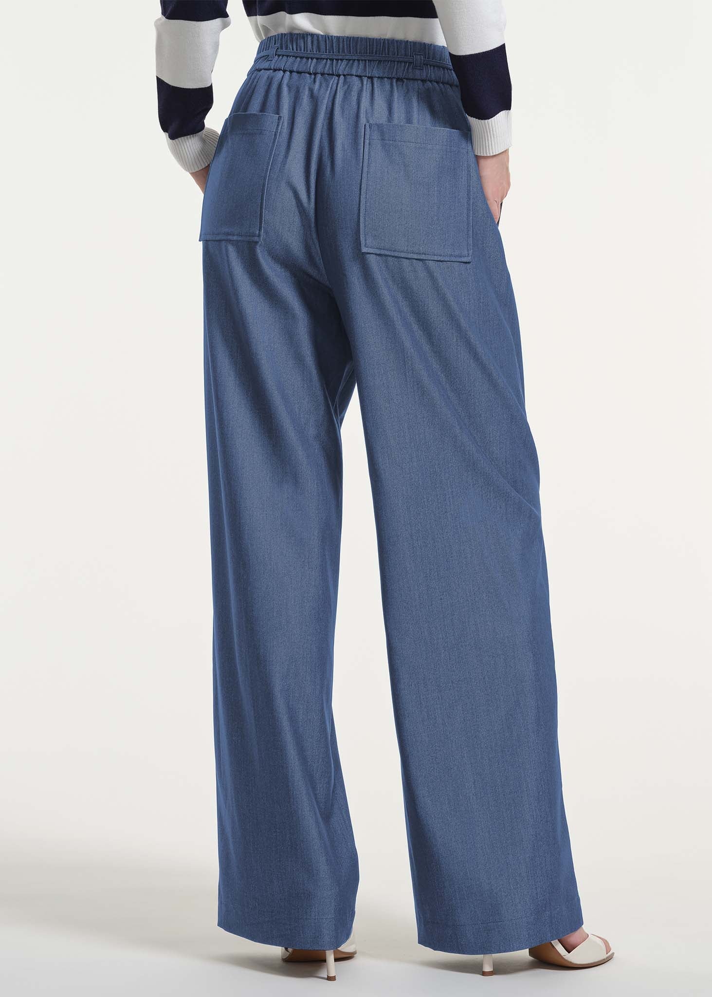 Chambray Pull On Pants