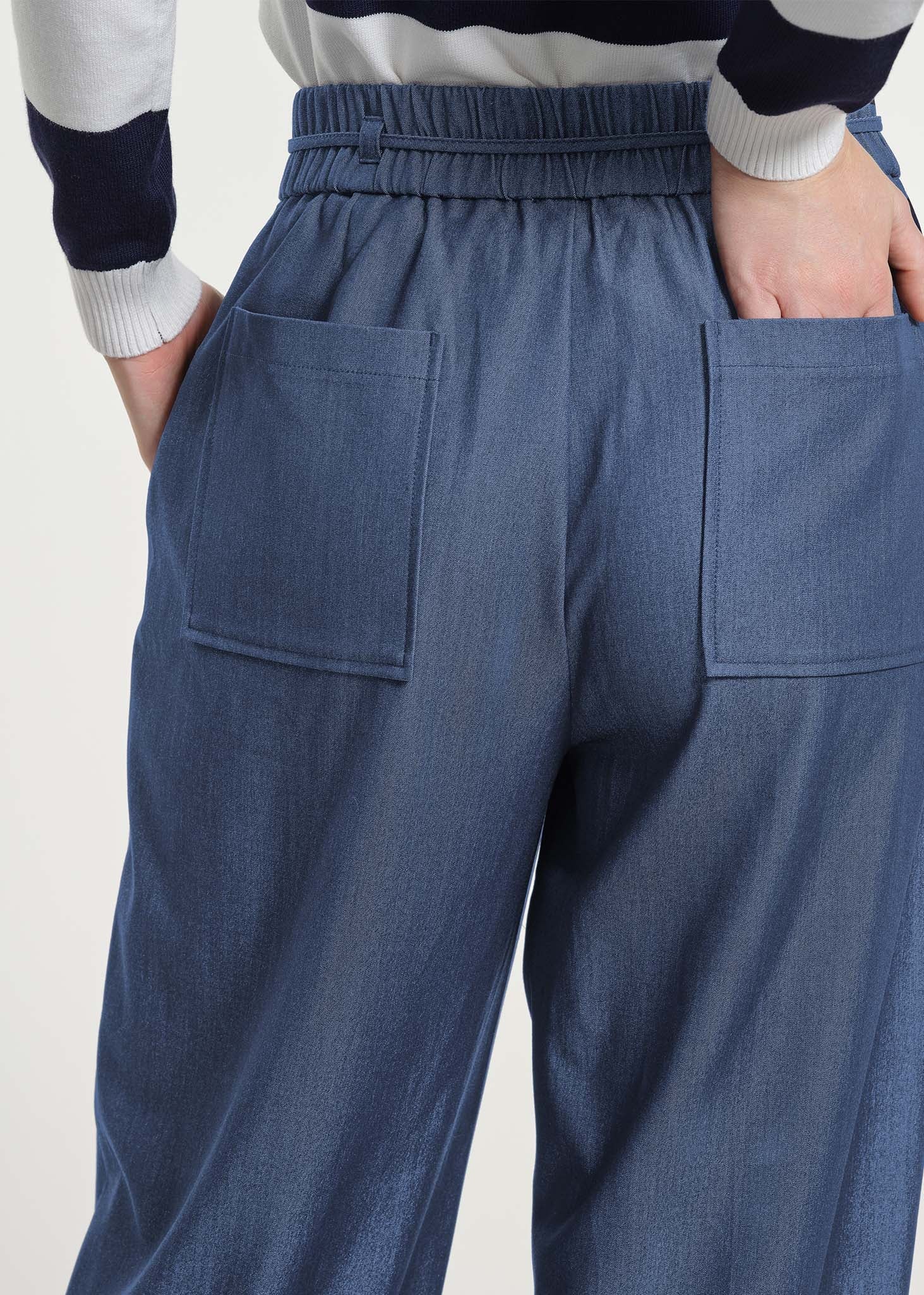 Chambray Pull On Pants