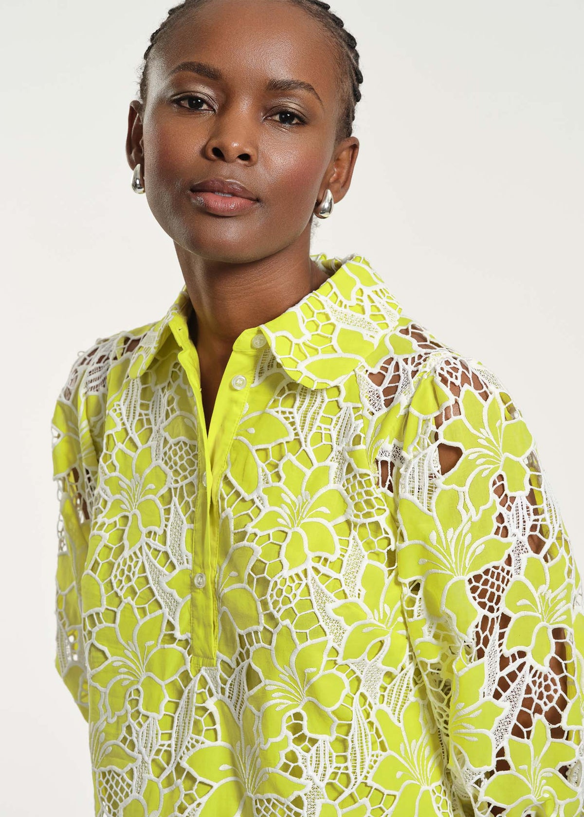 Eyelet Blouson Dress