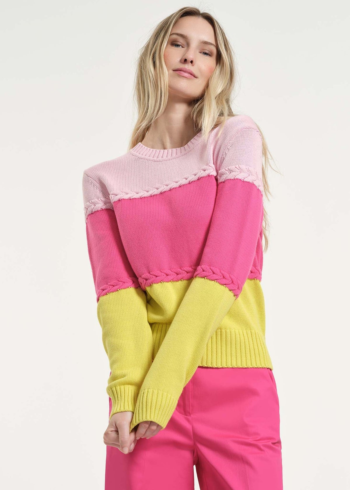 Braided Multi Color Sweater