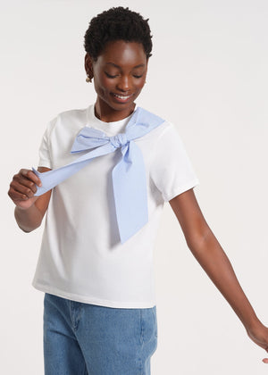 Women's Short Sleeve Bow Detail T-Shirt