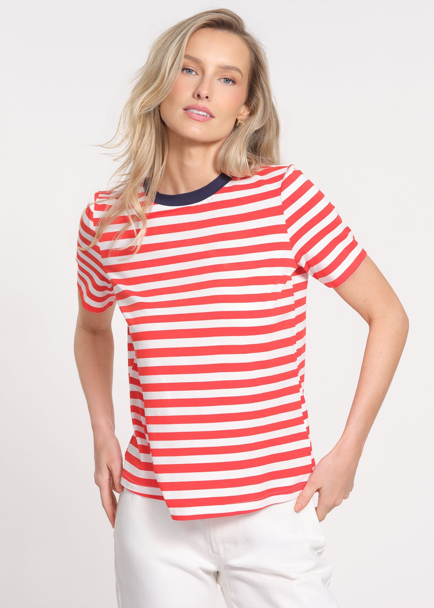 トップス MAZZ t-shirt white/red Printed T-Shirt in WHITE / RED | Isaac Mizrahi