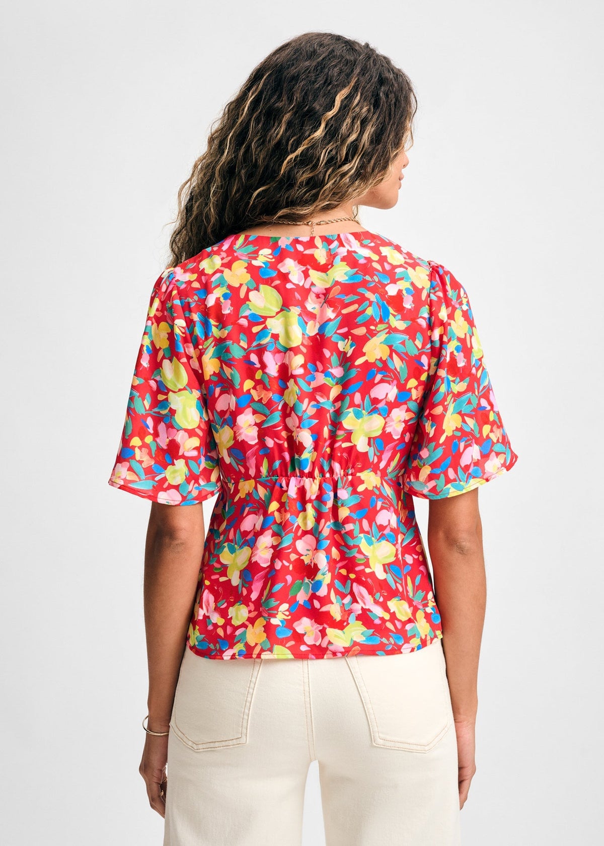 Sleeve Button Detail Blouse