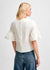 Button Back Fluted Short Sleeve Poplin Blouse