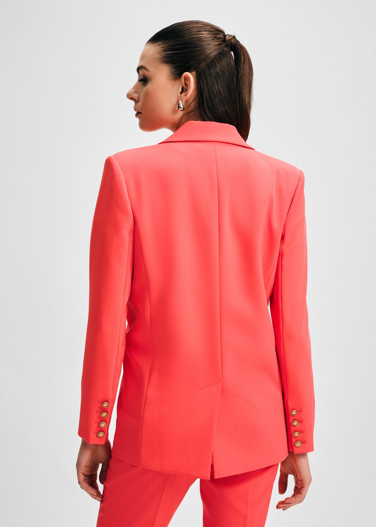 Blazer with Detachable Flower Pin