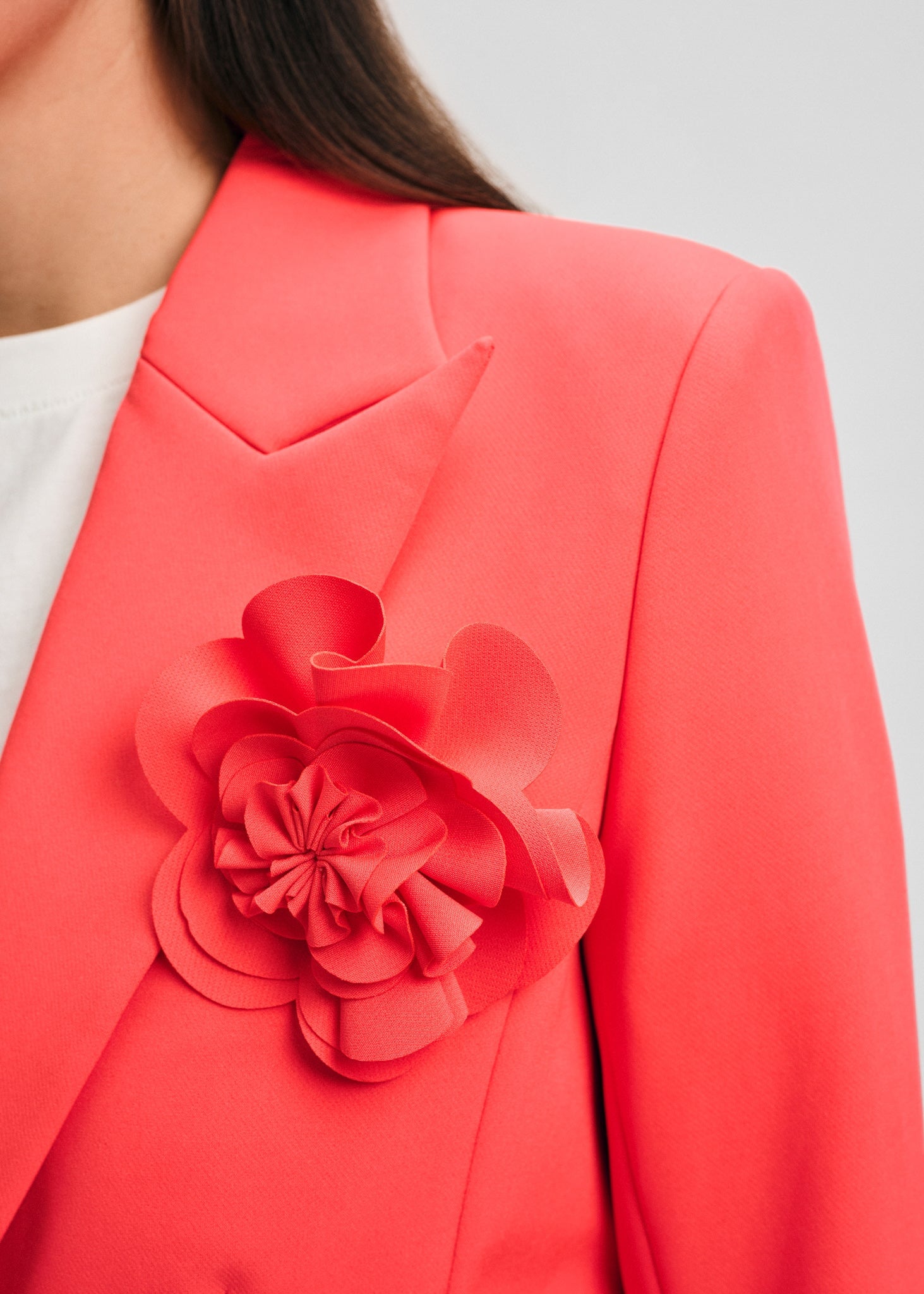 Blazer with Detachable Flower Pin