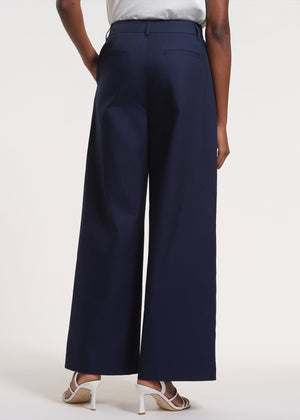 Wide Leg Pleated Trousers