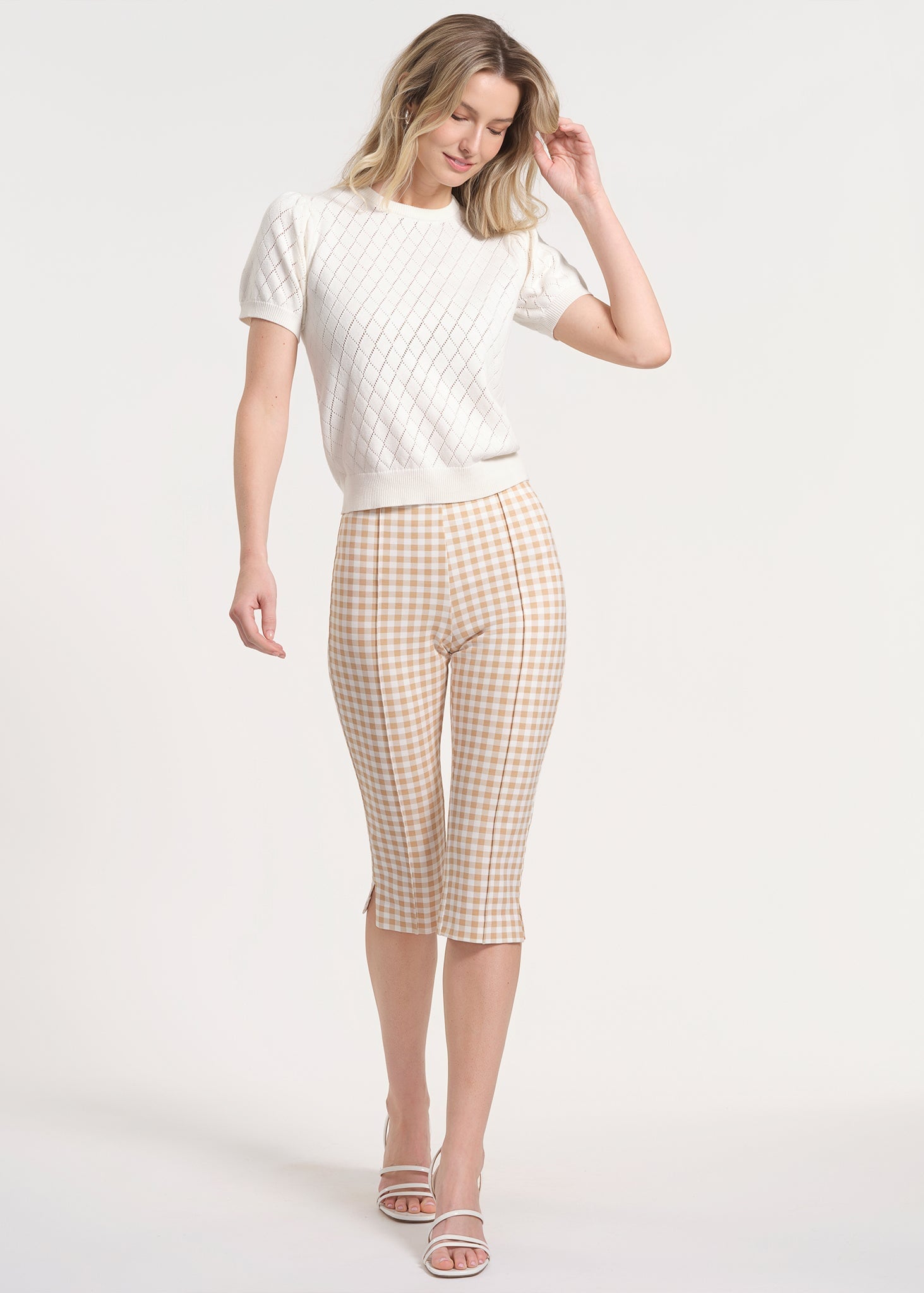 Cropped Ponte Knit Capris