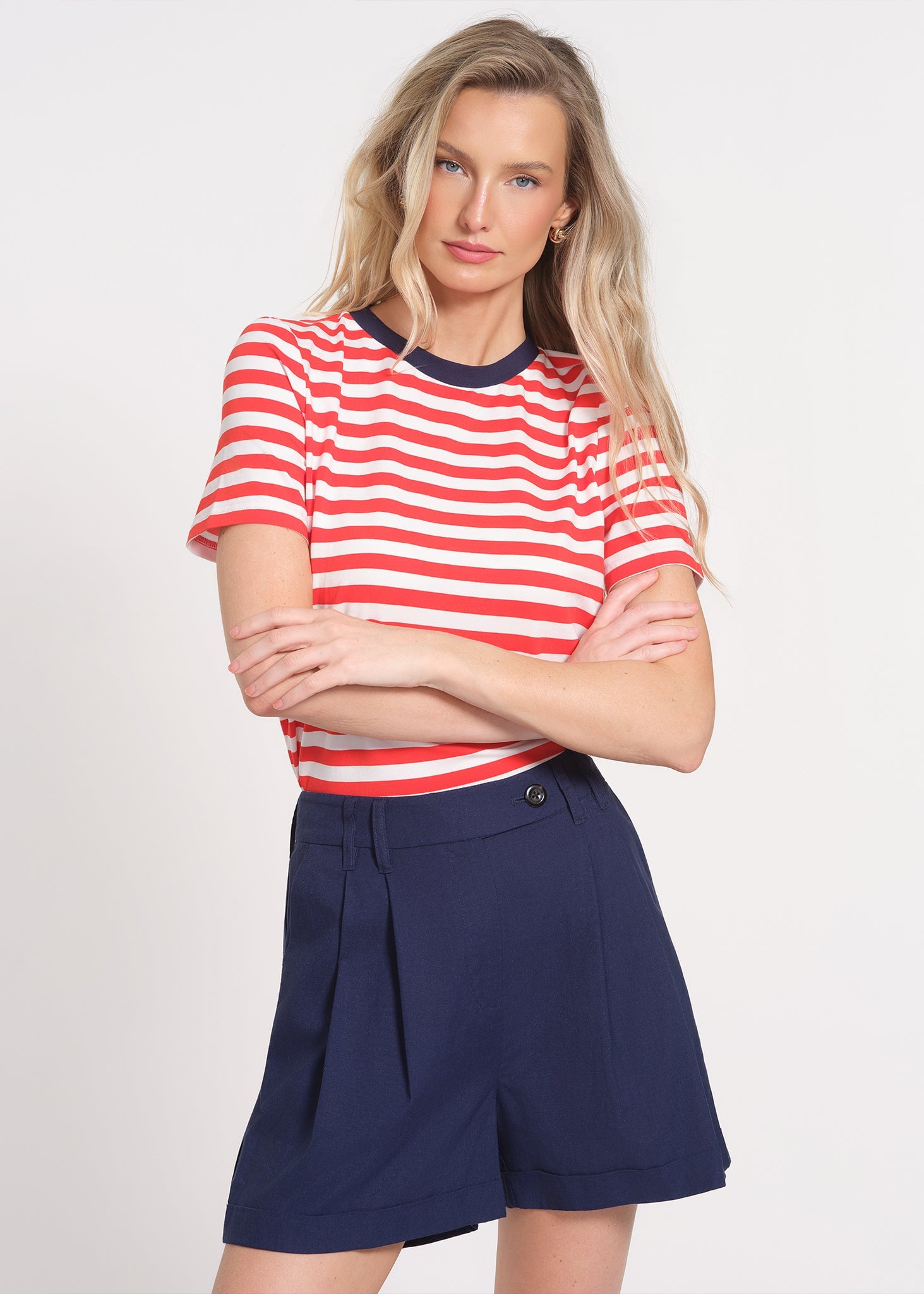 BRIEFING WS-30 PRINT SHORTS M ネイビーレディース Printen Linen Shorts | Isaac Mizrahi