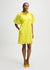 Eyelet Short Puff Sleeve Shirt Dress