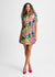 Sequin Floral Short Sleeve Mini Dress