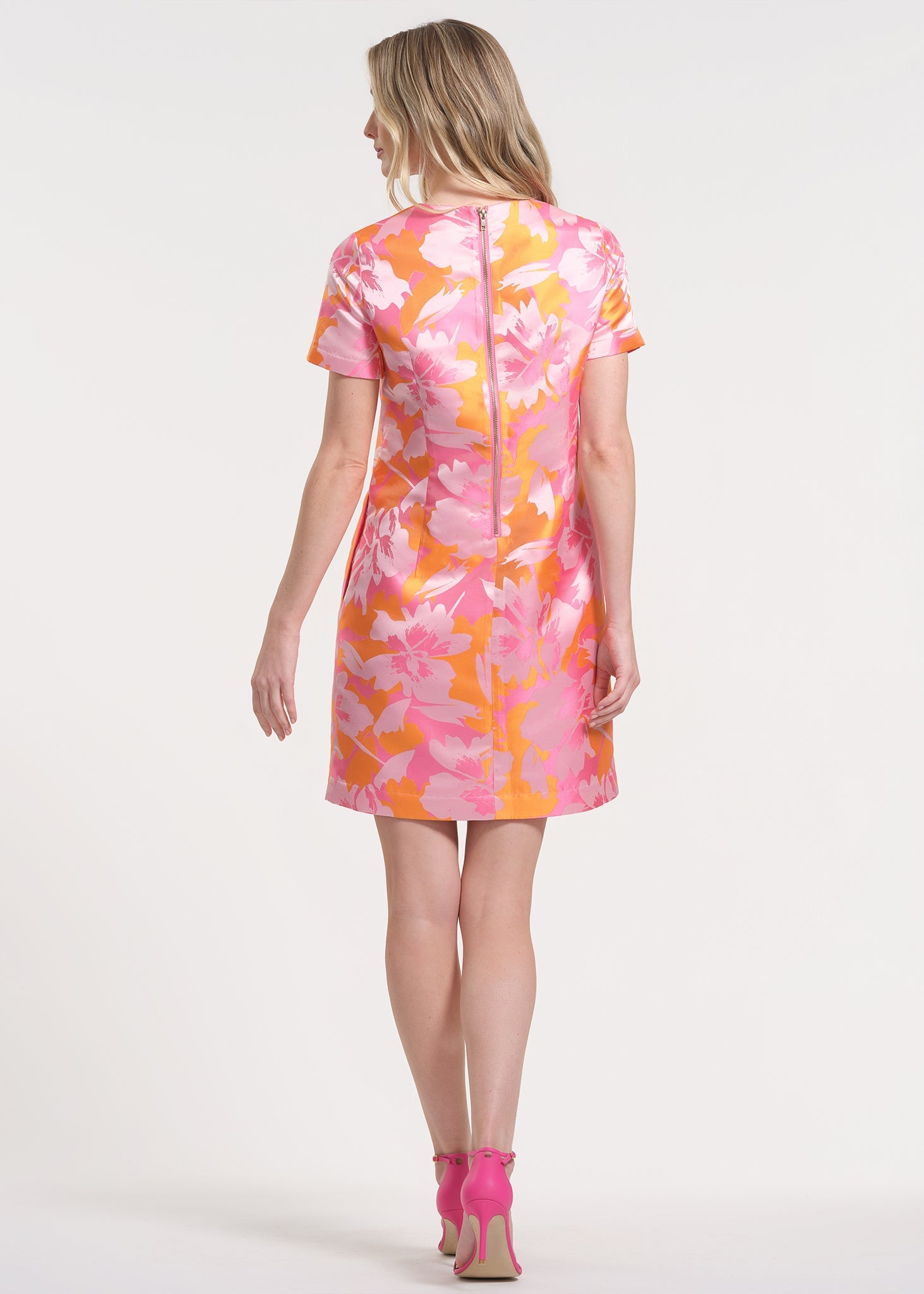 Mini Dress with Brocade Pattern