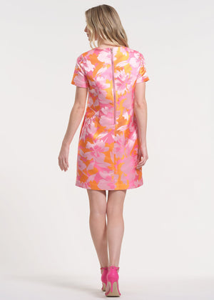 Mini Dress with Brocade Pattern