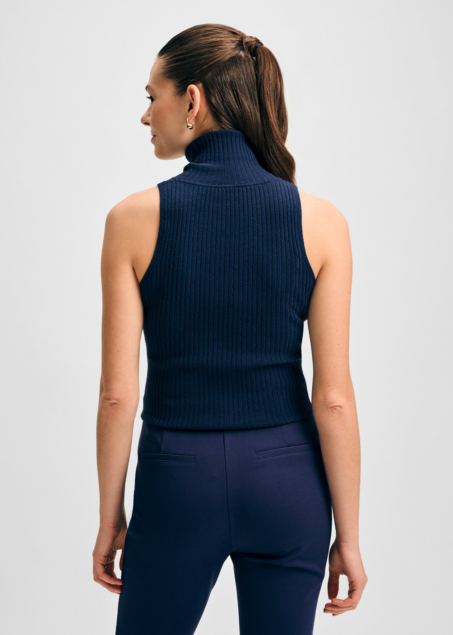 Rib Turtleneck Shell Tank