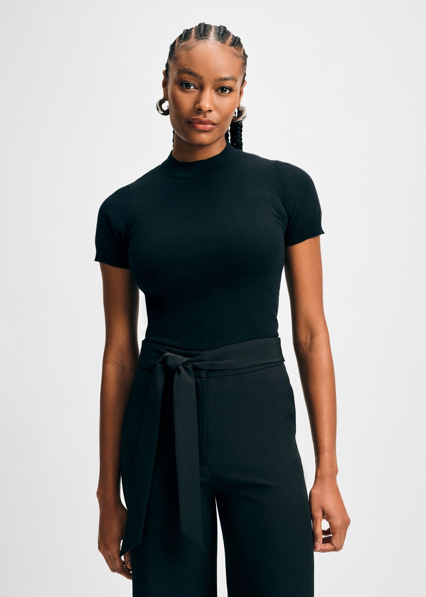 Women's Turtleneck Short Sleeve Sweaters Women's Turtleneck