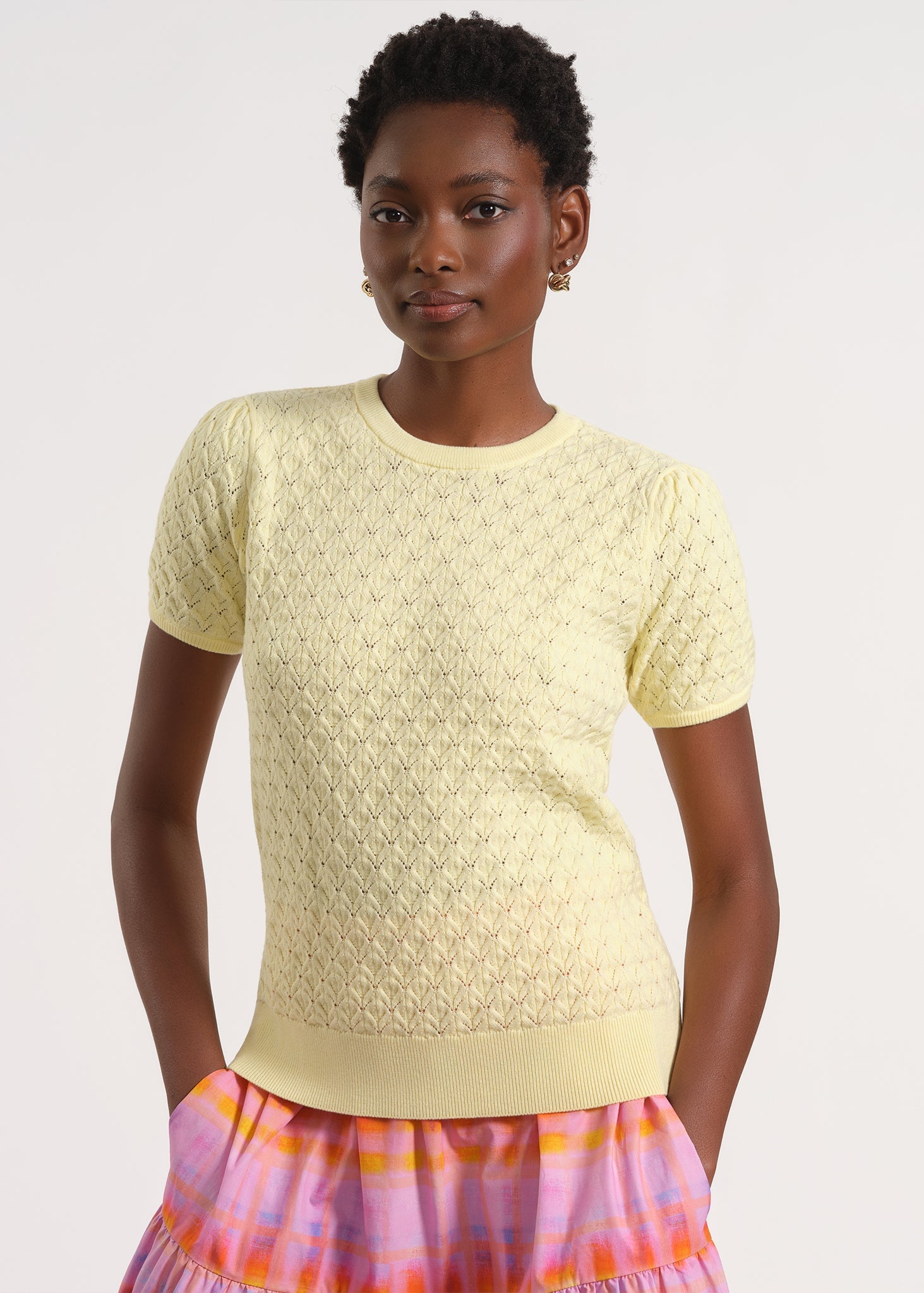 Peter Pan Collar Knit Top