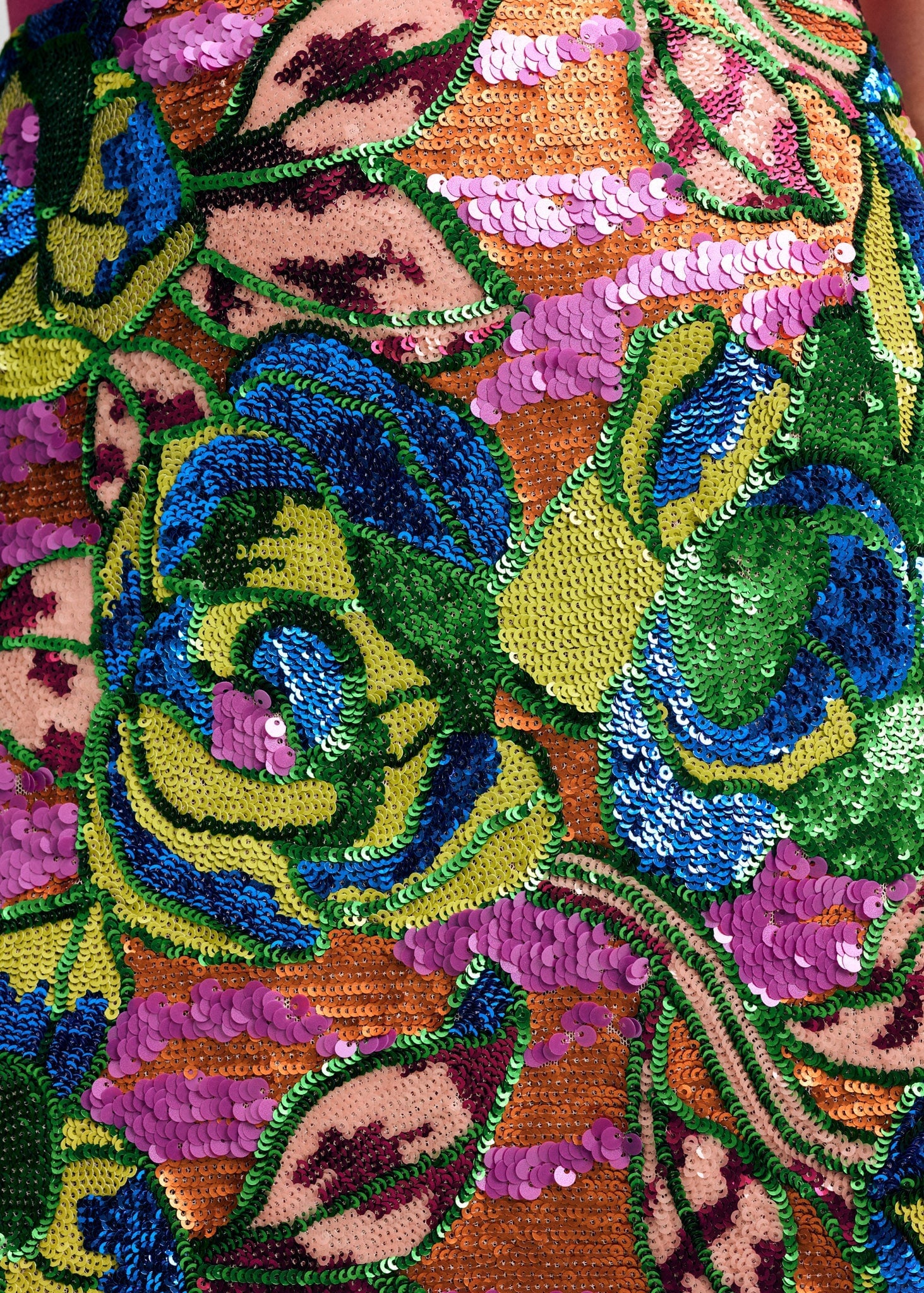 Sequin Floral Mini Skirt