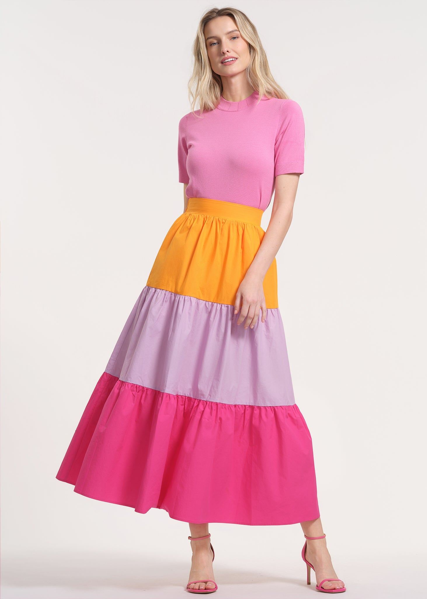 Flowy Tiered Midi Skirt | Anne Klein - Isaac Mizrahi