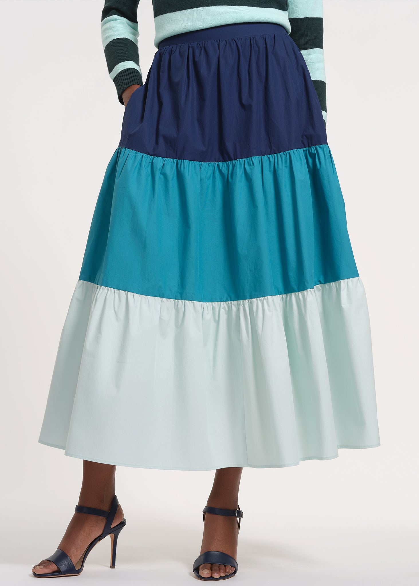 Flowy Tiered Midi Skirt
