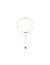 2 Row Enamel and Stone Y Pendant Necklave