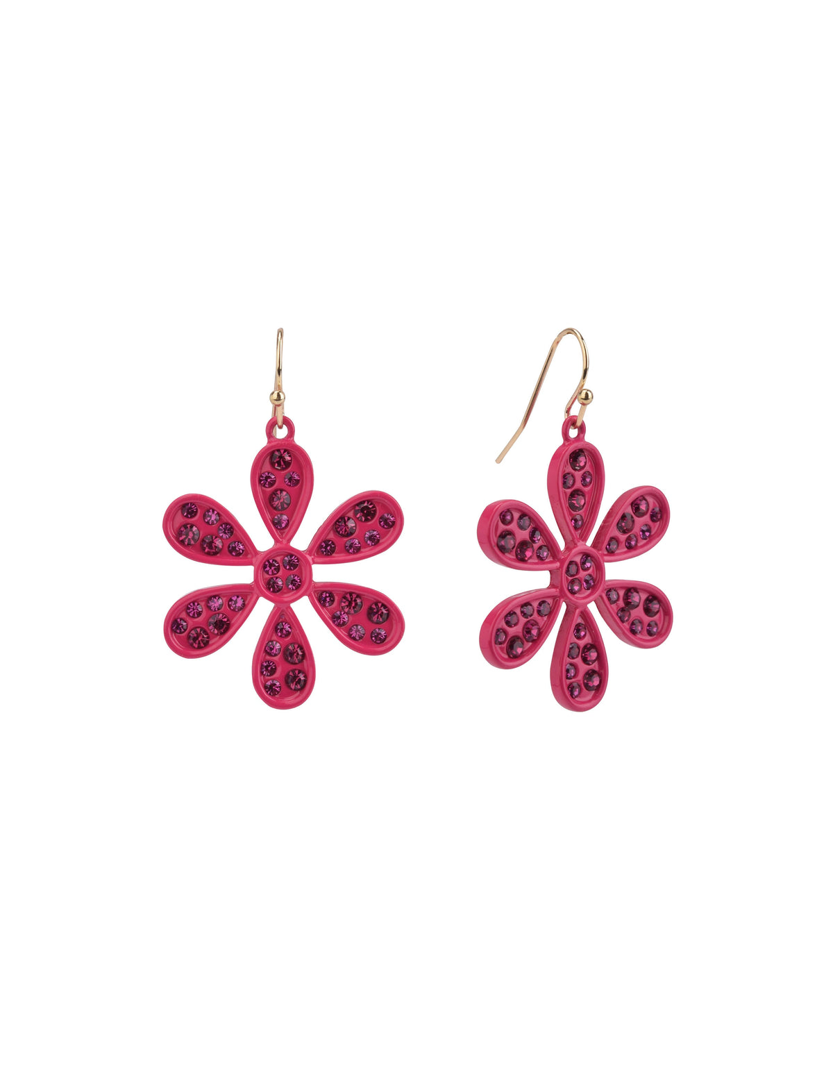 Pink Flower Earrings