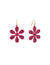 Pink Flower Earrings