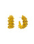 Yellow Flower Hoop Earrings